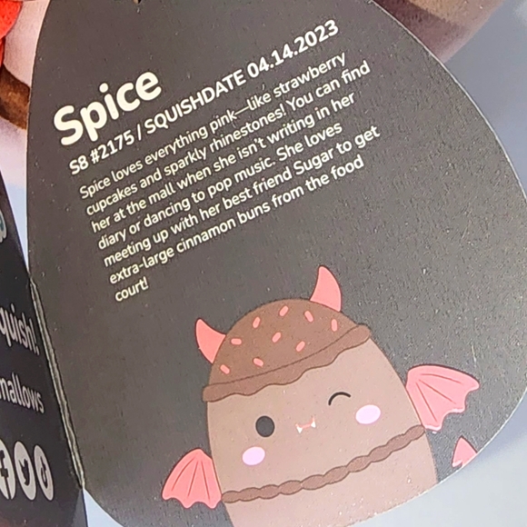 🖤 SUGAR 😇 SPICE 😈 SELECT SERIES BLACK Tag Angel Cake/Devil Cake Squishmallows - Picture 5 of 11